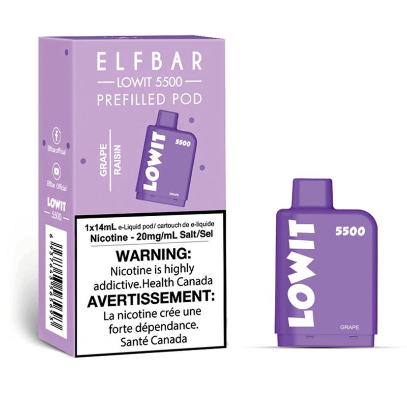 CARTUCHO ELFBAR LOWIT 5500 PUFFS - 01 UNIDADE