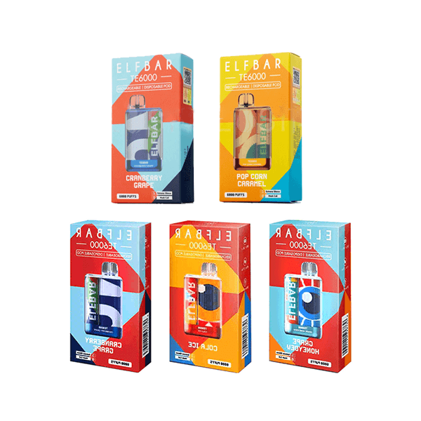 CAIXA ELFBAR TE 6000 PUFFS - 10 UNIDADES