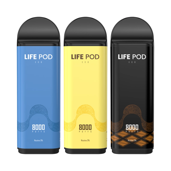 CAIXA CARTUCHO LIFE POD ECO PRO 8000 PUFFS - 10 UNIDADES